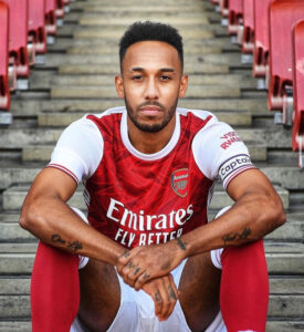 Aubameyang scored seven goals in 15 appearances for Arsenal this season 